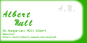 albert mull business card