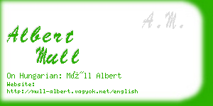albert mull business card